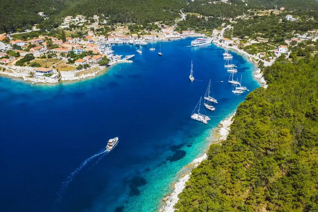 Yachts in Kefalonia Island Greece