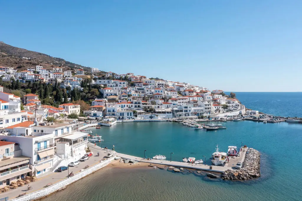 Andros Island Batsi Village Cyclades Greece