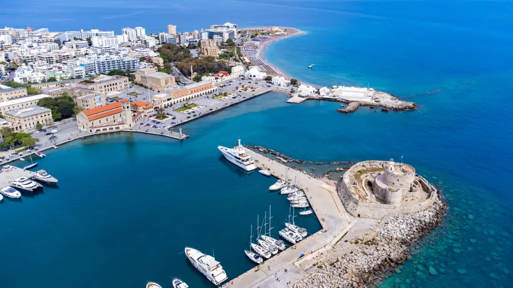 Mandraki Port of Rhodes Greece
