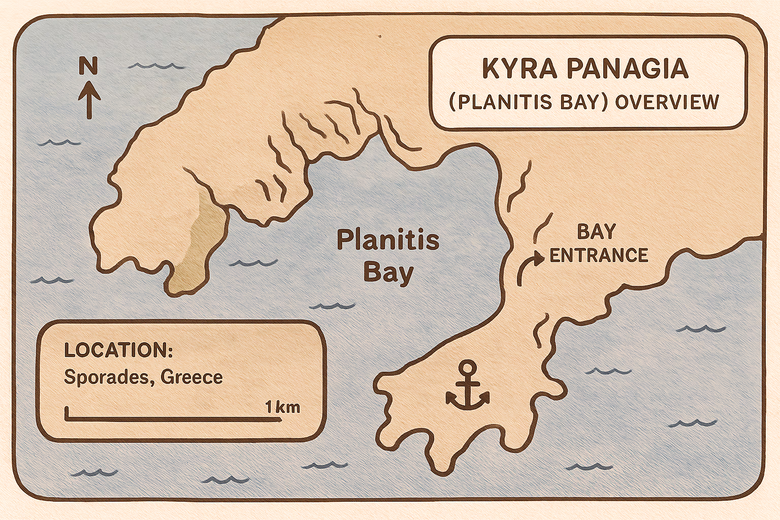 Kyra Panagia (Planitis Bay) – Map preview