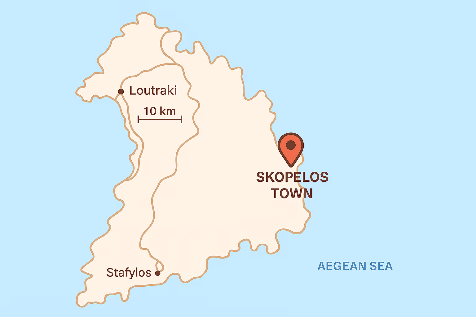 Skopelos Town – Map preview