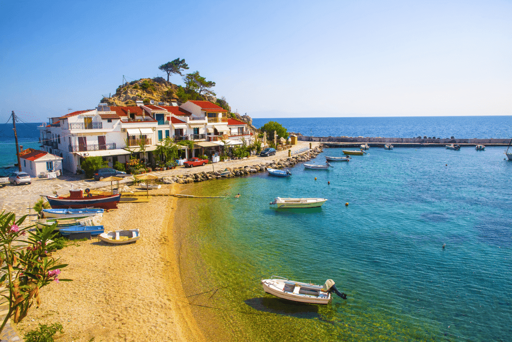 Kokkari Harbour Samos Greece